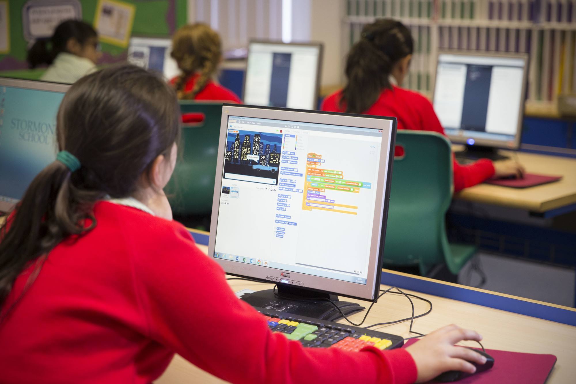 children using computers